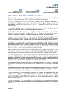 fact sheet: new drug driving offence