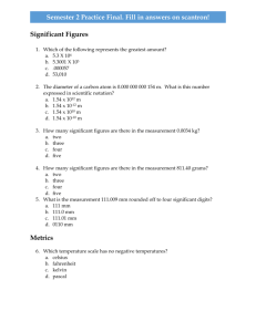 Semester 2 Practice Final. Fill in answers on scantron! Significant