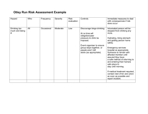 Otley Run Risk Assessment Example