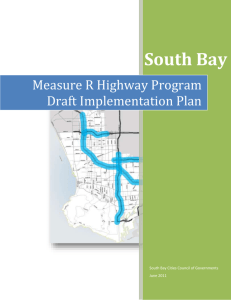 Measure R Highway Program Draft Implementation Plan
