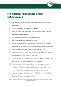 Handling rejection - Goddard Consultants