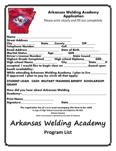 AWA application - Arkansas Welding Academy