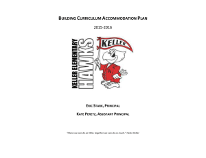 Building Curriculum Accommodation Plan