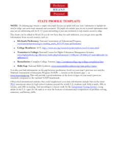 State Profile Template - Higher Education for Higher Standards