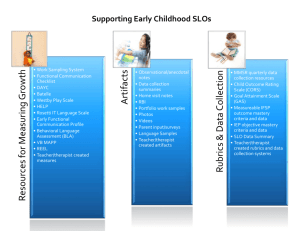 Supporting Early Childhood SLOs