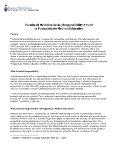 PGME Social Responsibility Award Information Sheet