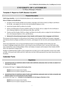 Template 5: Report to CUAP (Section 5.2) 2015