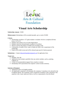 Visual Arts Scholarship - The Maclab Centre for the Performing Arts