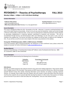 PSY230H5 - Department of Psychology