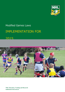 Modified Games Laws - Fox Sporting Pulse