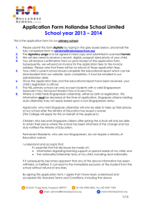 Application Form Hollandse School Limited School year 2013 – 2014