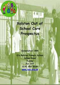 Prospectus - Ralston Out of School Care
