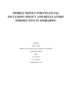 mobile money for financial inclusion: policy and regulatory