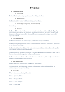 Syllabus Course Description Course Title Topics in Italian