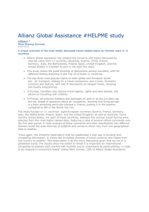 Allianz Global Assistance. Concerns of travellers report 2014