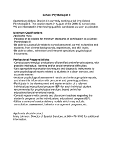 Job Description. - Spartanburg County School District 4