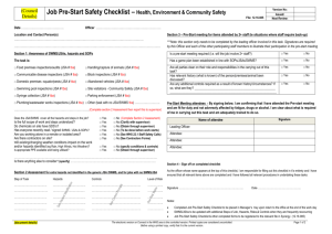 Alexandrina - checklist - WHS Job Pre Start Safety Checklist Nov 2014