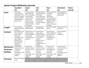 Journal Rubric - Greer Middle College || Building the Future