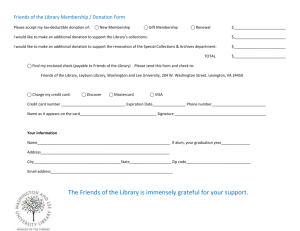 Membership / Donation Form - The Washington and Lee University