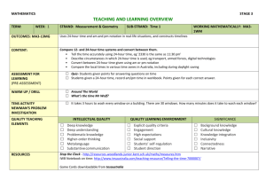 TIME - Stage 3 - Plan 1 - Glenmore Park Learning Alliance