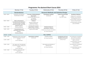 Provisional programme