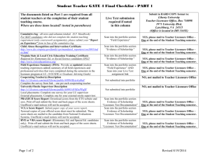 Student Teacher Final Checklist