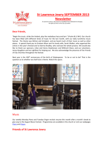 September 2013 - St Lawrence Jewry