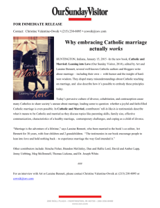 Press release: Catholic and Married (Doc)