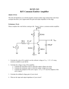 BJT Common Emitter Amplifier