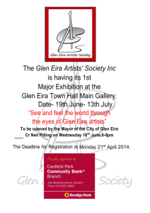 Registration Form Glen Eira Artists Society 2014 Exhibition