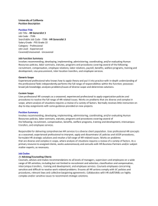 University of California Position Description Position Title Job Title