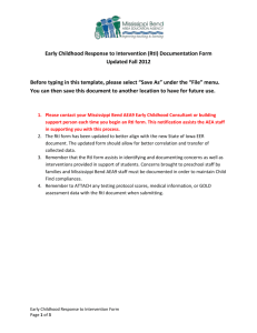 Early Childhood Response to Intervention (RtI) Form