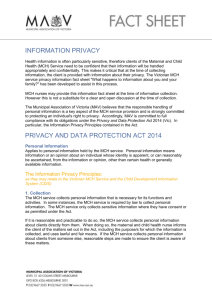 Information privacy - Municipal Association of Victoria