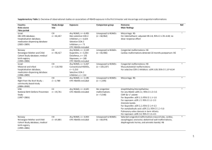 Supplementary Table 1. Overview of observational studies on