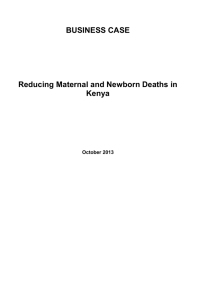 Reducing Maternal and Newborn Deaths in Kenya