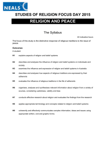 Religion and Peace booklet