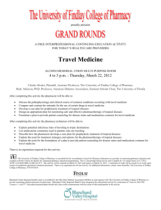 Travel Medicine - The University of Findlay