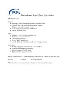 L06 Serious Essay - Pennsylvania School Press Association