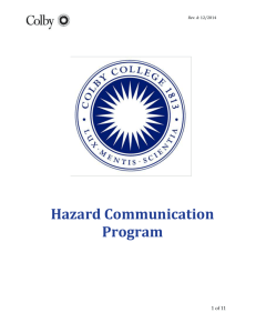 Colby Hazardous Communications Written Program
