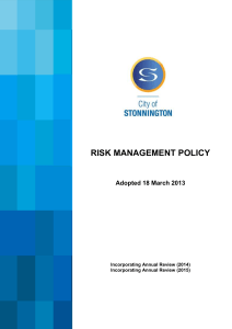 Corporate Services Risk Management Policy
