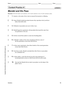 Content Practice A & B Mendel with answers