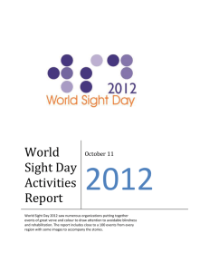 World Sight Day Activities Report - International Agency for the