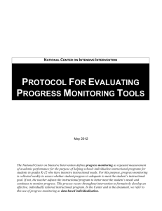 Standard Protocol for Evaluating Progress Monitoring Tools