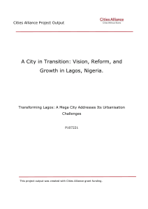 Vision, Reform, and Growth in Lagos, Nigeria