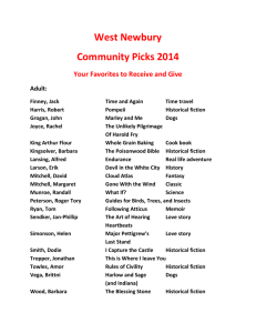 West Newbury Community Picks 2014 Your Favorites to Receive
