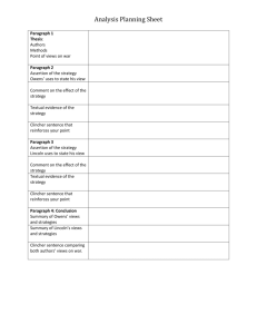 Comparative Analysis Essay Planning Sheet