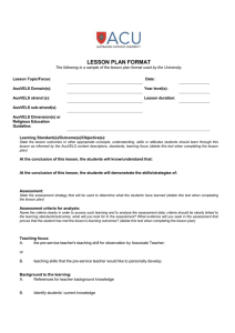 lesson plan format - Students