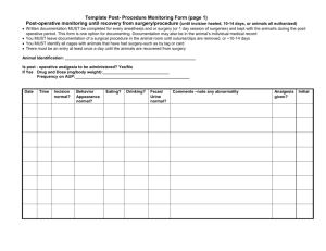 Template Post-Procedure Monitoring Form
