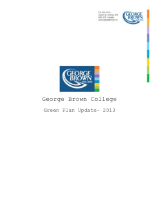 George Brown College Green Plan Update
