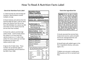 A Review of The Rules & Guidelines for Reading Labels
